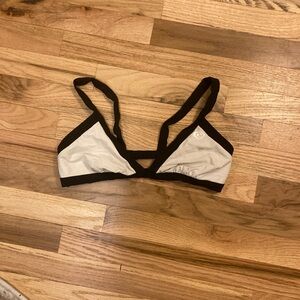 Athleta Black and White Bikini Top